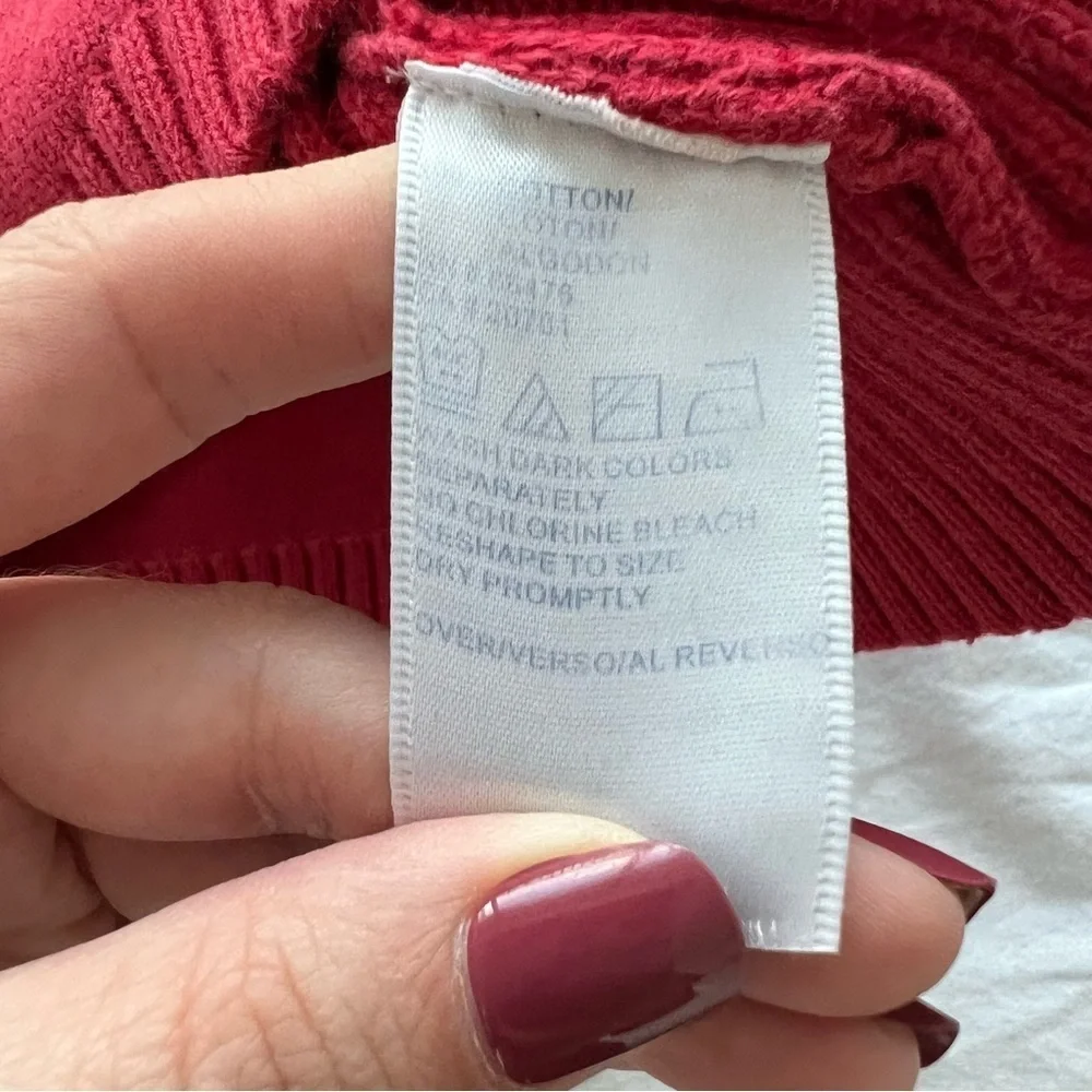 Vintage 2002 Tommy Hilfiger Red Flag Y2K Thick Knit Ribbed Top